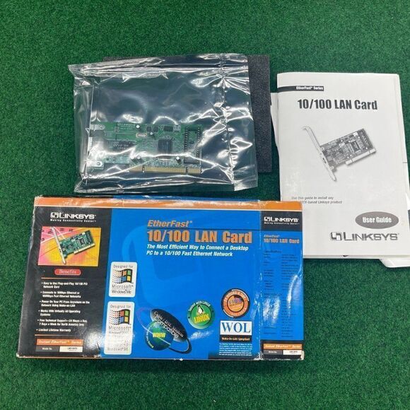Linksys 10/100 Fast PCI Adapter Ethernet Plug And Play Bios Lan Card - Picture 3 of 3